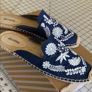 Soludos Ibiza Embroidered Fabric Slides